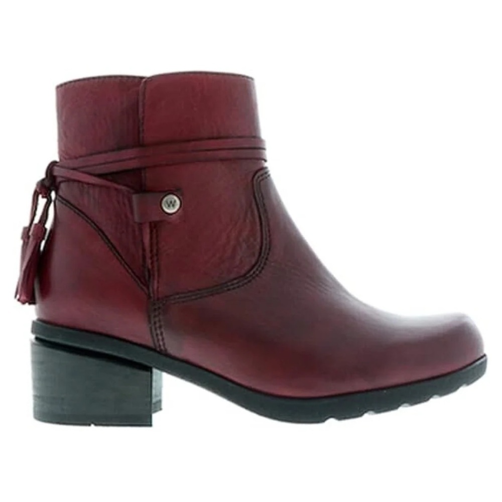 WOLKY ‘Idalia’ Oxblood Leather Booties - Picture 1 of 15